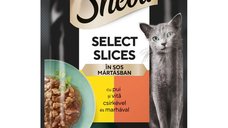 SHEBA Select Slices, Pui si Vita in Sos, Hrană Umedă pentru Pisici, Bax 85g x 28 Bucăți