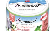 SIGNATURE7 Conserva Umeda pentru Pisici cu Pui si Zucchini, Fara Cereale, 70g