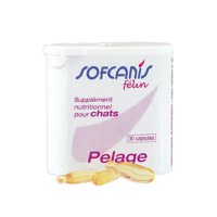SOFCANIS Pelage, supliment piele & blană pisici, capsule SOFCANIS Pelage, supliment piele & blană pisici, flacon, 30 capsule - 1