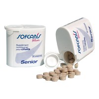 SOFCANIS Senior, supliment multivitamine pisici senior, comprimate SOFCANIS Senior, supliment multivitamine pisici senior, flacon, 60 comprimate - 1