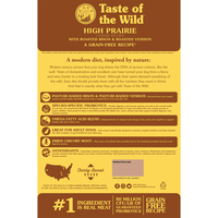 TASTE OF THE WILD High Prairie, Bizon și Vânat, hrană uscată fără cereale câini, 2kg - 4
