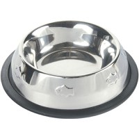 TRIXIE, castron pisici, rotund, antiderapant, inox, argintiu, 0.2l, ⌀15cm - 1
