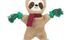 TRIXIE Christmas Lenes, jucărie sfoară câini XS-XL, cu sunet, bumbac, maro și verde, 30cm