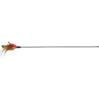 TRIXIE Christmas Pene, jucărie undiță pisici, activități fizice, plastic, verde și roșu, 50cm - 1