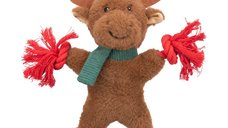 TRIXIE Christmas Ren, jucarie din sfoara pentru caini, XS-XL, bumbac, maro si rosu, 32 cm