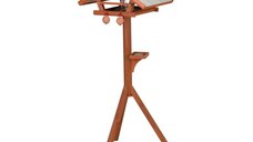 TRIXIE, hranitor exterior cu stativ, pasari, lemn de pin, maro, 55 x 27 x 53 cm TRIXIE, hranitor exterior cu stativ, pasari, lemn de pin, maro