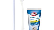 Trixie Set pentru Igiena Dentara a Pisicilor - Pasta si Periute Dinti, 50 g