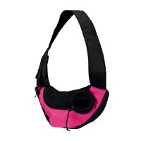 TRIXIE Sling, geantă transport câini și pisici, XS(max. 5kg), poliester, deschidere superioară, cu curea de umăr, roz și negru, 50 x 25 x 18 cm - 5