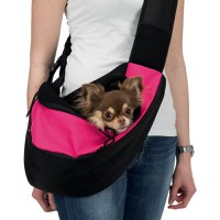 TRIXIE Sling, geantă transport câini și pisici, XS(max. 5kg), poliester, deschidere superioară, cu curea de umăr, roz și negru, 50 x 25 x 18 cm - 7