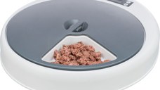 TRIXIE TX5, hrănitor automat câini, 1 bol asimetric, programabil, plastic TRIXIE TX5, hrănitor automat câini și pisici, 1 bol asimetric, programabil, plastic, alb și gri, XS(1.25l, 33x5cm)