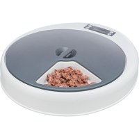 TRIXIE TX5, hrănitor automat câini, 1 bol asimetric, programabil, plastic TRIXIE TX5, hrănitor automat câini și pisici, 1 bol asimetric, programabil, plastic, alb și gri, XS(1.25l, 33x5cm) - 2