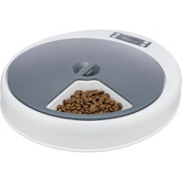 TRIXIE TX5, hrănitor automat câini, 1 bol asimetric, programabil, plastic TRIXIE TX5, hrănitor automat câini și pisici, 1 bol asimetric, programabil, plastic, alb și gri, XS(1.25l, 33x5cm) - 4