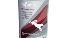 TROVET Dieta Veterinara Hypoalergenica TPD cu Curcan pentru Câini, Conserva Monoproteica Fara Cereale, XS-XL, 400g