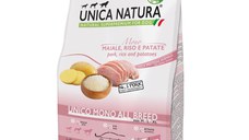 UNICA Natura Mono, M-XL, Porc și Orez, hrană uscată câini, 12kg