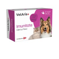 VETARIA+ Imunitate, supliment sistem imunitar câini, Pui, capsule VETARIA+ Imunitate, XS-XL, supliment sistem imunitar câini și pisici, Pui, cutie, 30 capsule - 1