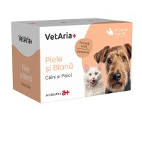 VETARIA+ Piele si Blana, supliment piele & blană câini, Pui, capsule VETARIA+ Piele si Blana, XS-XL, supliment piele & blană câini și pisici, Pui, cutie, 30 capsule - 2