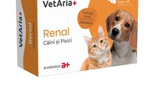 VETARIA+ Renal pentru caini si pisici, supliment renal cu pui, 30 capsule, XS-XL