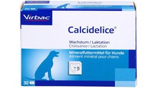 VIRBAC Calcidelice, supliment sistem osos, sistem articular câini junior, comprimate VIRBAC Calcidelice, XS-XL, supliment sistem osos, sistem articular câini junior, blister, 30 comprimate