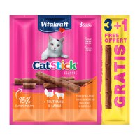 Vitakraft Cat Sticks Curcan și Miel, 3+1 Promo - 2