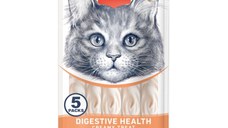 WANPY Creamy Digestive Health, Somon și Pui, punguță recompense funcționale pisici, sistem digestiv, (piure), 70g