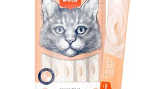 WANPY Creamy Treat, Ton și Somon, punguță recompense pisici, (piure), 70g