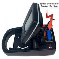 Acumulator Toslon 12v Li-Ion cu Incarcator 220V pentru ecranele sonarelor Toslon - 3