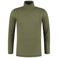 Bluza Korda Kool Quick Dry Long Sleeve Zip Neck, Olive (Marime: M) - 1