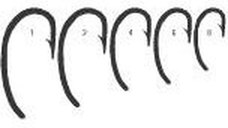 Carlig crap Mustad XV2 Curved, nichel negru, 10 buc (Marime Carlige: Nr. 6)