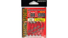 Carlige Decoy Jig Vj-71 Nail Bomb, Nr. 1/0 (Marime Carlige: Nr. 1/0, Greutate jig: 2.5 g)