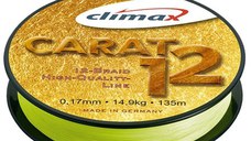 Fir textil Climax Carat 12, galben fluo, 135m (Diametru fir: 0.15 mm)