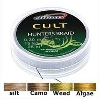 Fir Textil Climax Cult Huntersbraid Sinking Hooklink Weed Green, 20m (Rezistenta: 30 lbs) - 3