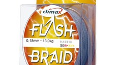 Fir textil Climax Flash Braid, gri, 100m (Diametru fir: 0.28 mm)