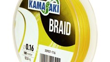 Fir Textil Kamasaki Braid, Galben, 100m (Diametru: 0.22 mm)