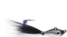 Jig Mustad Big Eye Bucktail Black Silver/BW, Culoare Silver Crystal Flash, 14g