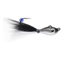 Jig Mustad Big Eye Bucktail Black Silver/BW, Culoare Silver Crystal Flash, 3.5g - 1