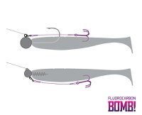 Montura Delphin BOMB! Twisto RIGS Fluorocarbon, 3buc/plic (Marime Ancora: Nr 1 - 12cm) - 3