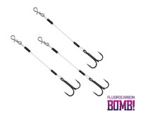 Montura Delphin BOMB! Twisto RIGS Fluorocarbon, 3buc/plic (Marime Ancora: Nr 8 - 8cm) - 4