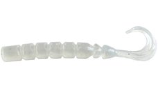 Mustad Aji Finesse Micro Grub, 6.3 cm, Clear Luminous Silver Glitter, 12 buc/plic