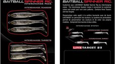 Rezerva Spinnerbait Livetarget Rig, Large, culoare Purple Smoke-Silver