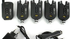 Set 4 avertizori wireless Carp Pro MaxION cu statie radio