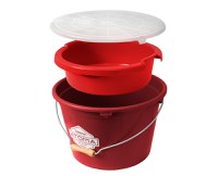 Set Delphin Atoma Combi 3 in 1, Galeata + Capac + Lighean (Varianta: 13 L) - 1