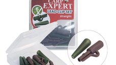 Set Montura Plumb Pierdut Carp Expert Lead Clip Straight, 6 bucati