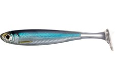 Shad Livetarget Slowroll Shiner Paddle Tail, culoare Silver-Blue, 10cm, 4buc