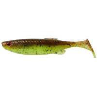 Shad Savage Gear Fat Minnow T-Tail, culoare Chartreuse Pumkin, 9cm, 7g, 5buc - 1