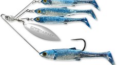 Spinnerbait Livetarget Rig, Medium, culoare Purple Blue-Silver, 14g