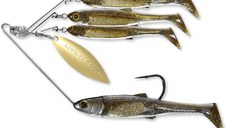 Spinnerbait Livetarget Rig, Medium, culoare Purple Dark Amber-Gold, 14g