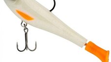 Swimbait Biwaa Spinjet Pearl White, 13 cm, 30 g, cu coada articulata