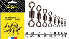 Vartej Delphin Rolling Swivel A-01,10buc/plic diverse marimi (Marime: 6)