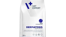 4T Dieta Veterinara Dermatosis Dog, Vetexpert, Iepure & Cartofi, 12 kg