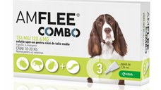 Amflee Combo Dog, 134 mg M (10-20 kg) x 3 pipete